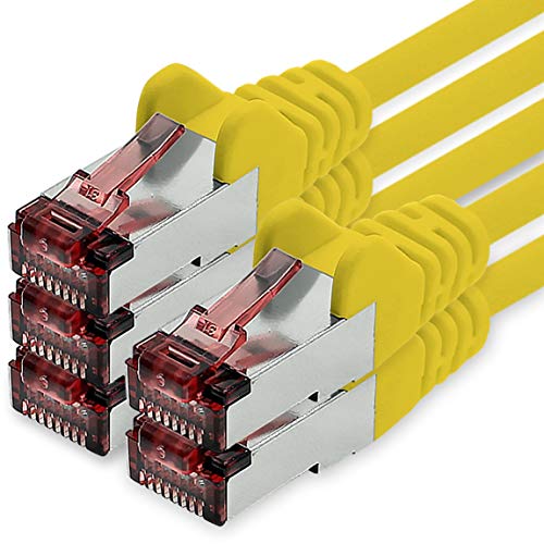 Cat6 Netzwerkkabel 5 X 1m gelb Ethernetkabel Lankabel Cat6 Lan Netzwerk Kabel Sftp Pimf Patchkabel 1000 Mbit s von 1CONN