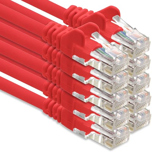 Netzwerkkabel CAT-6-Kabel RJ45 10x 1 m - Rot Netzwerkkabel CAT-6-Kabel RJ45 10x 1 m - Rot von 1CONN