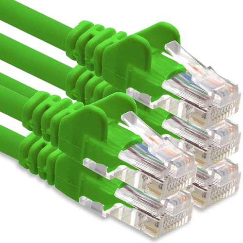 Netzwerkkabel CAT-6-Kabel RJ45 5x 1 m - Grün von 1CONN