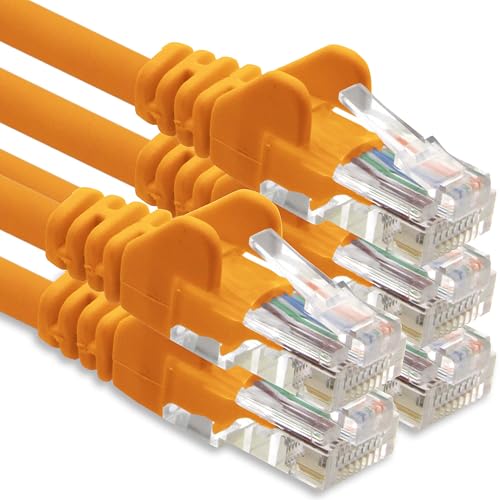 Netzwerkkabel CAT-6-Kabel RJ45 5x 1 m - Orange von 1CONN