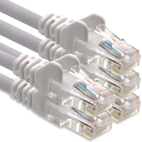 Netzwerkkabel CAT-6-Kabel RJ45 5x 1 m - Weiß Netzwerkkabel CAT-6-Kabel RJ45 5x 1 m - Weiß von 1CONN
