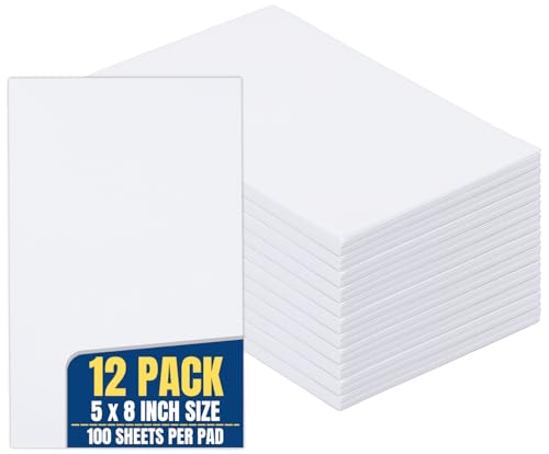 1InTheOffice Notizblöcke, Notizblöcke, unliniert, Weiß, 12 x 20 cm, 100 Blatt, 12 Stück von 1InTheOffice