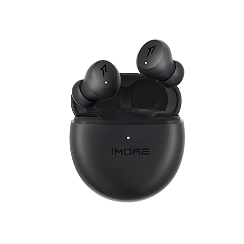 1MORE ComfoBuds Mini Bluetooth 5.2 Kopfhörer, Hybrid Active Noise Cancelling Kopfhörer, In Ear Kopfhörer kabellos, 4 Mikrofonen für klaren Anruf, Stereosound, kabellose Ladefunktion, IPX5 (Schwarz) von 1MORE