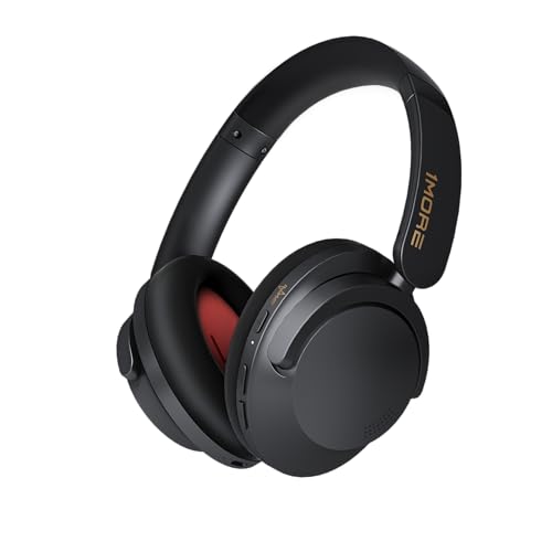 1MORE SonoFlow Pro Over-Ear Kopfhörer Kabellos, LDAC Hi-Res Wireless Audio, Active Noise Cancelling, 100H Spielzeit, Schnellladung, 3.5MM Kabel, Bluetooth 5.4, KI Anruf Geräuschunterdrückung (Schwarz) von 1MORE