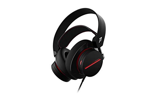 1More H1007 Spearhead Gaming Headset Over-Ear mit Kabel (7.1-Surround-Sound, 54 mm-Treiber, Dual Mikrofon) für PC, Xbox, PS4, Mobilgeräte Schwarz von 1MORE