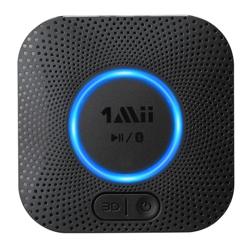 1Mii B06 Plus Bluetooth HiFi Empfänger, Drahtloser Audio Adapter, aptX HD aptX-Adaptive Bluetooth 5.3 Receiver mit 3D Surround arbeitet mit Smartphones und Tablets für Stereoanlage Lautsprecher von 1Mii