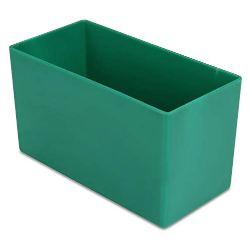 25 Stück Einsatzkasten Serie E63, farblich sortiert, 5 Farben u. 4 Größen, aus Polystyrol, Industrienorm, für Schubladen, Sortimentskästen etc. (grün, 63/2 108x54x63 mm) von 1a-TopStore