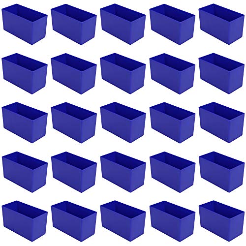 25 Stück Kunststoff-Einsatzkasten E 63/2, blau 108x54x63 mm (LxBxH), aus PS, Industriequailität von 1a-TopStore