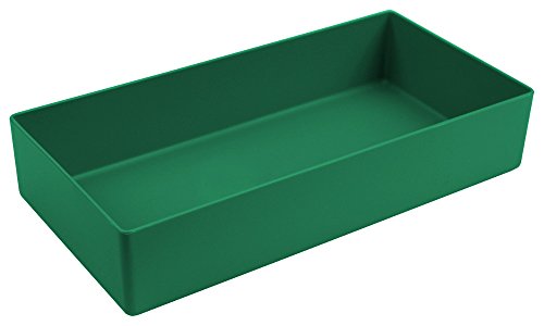 Kunststoff-Einsatz-Kasten grün, Höhe 40 mm, LxB = 198x99 mm, Eco-Pack = 20 Stück von 1a-TopStore