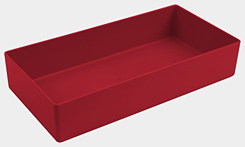 Kunststoff-Einsatz-Kasten rot, Höhe 40 mm, LxB = 198x99 mm, Eco-Pack = 20 Stück von 1a-TopStore