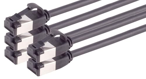 0,25m Cat 8.1 Lan Kabel Netzwerkkabel (10 Stück) Cat 8 Ethernet Kabel mit RJ45 Stecker Slim und dünn mit 40 Gbps Übertragungsrate Schwarz 0.25 Meter von 1aTTack.de