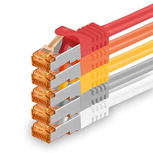 1,5m - Cat.7 Netzwerkkabel 5-Farben 01-5 Stück Gigabit Ethernet LAN Kabel 10000 Mbit s Patchkabel Cat7 Kabel S FTP PIMF Schirmung LSZH Cat.7 Rohkabel Rj45 Stecker Cat 6a - 5 x 1,5 Meter 1,5m - Cat.7 Netzwerkkabel 5-Farben 01-5 Stück Gigabit Ethernet LAN Kabel 10000 Mbit s Patchkabel Cat7 Kabel S FTP PIMF Schirmung LSZH Cat.7 Rohkabel Rj45 Stecker Cat 6a - 5 x 1,5 Meter von 1aTTack.de