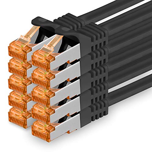 1,5m - Cat.7 Netzwerkkabel Schwarz - 10 Stück Gigabit Ethernet LAN Kabel 10000 Mbit s Patchkabel Cat7 Kabel S FTP PIMF Schirmung LSZH Cat.7 Rohkabel Rj45 Stecker Cat 6a - 10 x 1,5 Meter 1,5m - Cat.7 Netzwerkkabel Schwarz - 10 Stück Gigabit Ethernet LAN Kabel 10000 Mbit s Patchkabel Cat7 Kabel S FTP PIMF Schirmung LSZH Cat.7 Rohkabel Rj45 Stecker Cat 6a - 10 x 1,5 Meter von 1aTTack.de
