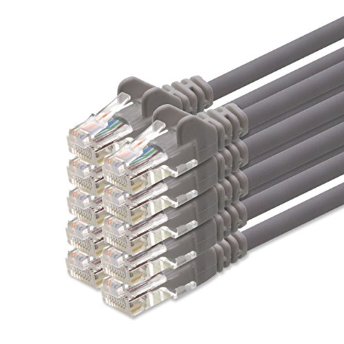 1aTTack CAT5 UTP Netzwerk-Patch-Kabel mit 2x RJ45 Stecker Set grau 10 - Stück - 7,5m 1aTTack CAT5 UTP Netzwerk-Patch-Kabel mit 2x RJ45 Stecker Set grau 10 - Stück - 7,5m von 1aTTack.de