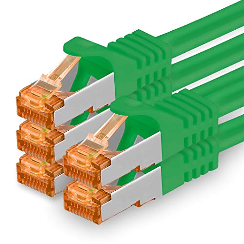 1aTTack.de 0,25m - Cat.7 Netzwerkkabel Grün - 5 Stück Gigabit Ethernet LAN Kabel 10000 Mbit s Patchkabel Cat7 Kabel S FTP PIMF Schirmung LSZH Cat.7 Rohkabel Rj45 Stecker Cat 6a - 5 x 0,25 Meter 1aTTack.de 0,25m - Cat.7 Netzwerkkabel Grün - 5 Stück Gigabit Ethernet LAN Kabel 10000 Mbit s Patchkabel Cat7 Kabel S FTP PIMF Schirmung LSZH Cat.7 Rohkabel Rj45 Stecker Cat 6a - 5 x 0,25 Meter von 1aTTack.de
