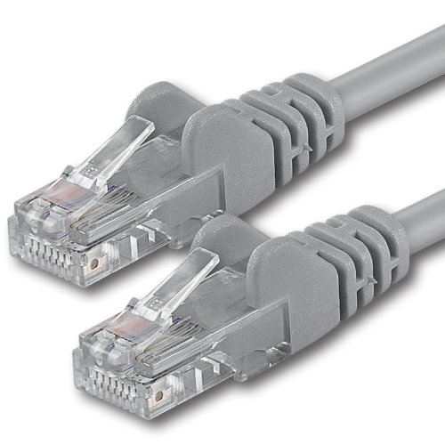 1aTTack.de 0,25m - grau - 1 Stück - CAT.6 CAT6 Ethernet-Lan-Netzwerk-Kabel 1000 Mbit/s Patchkabel von 1aTTack.de