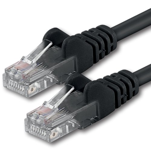 1aTTack.de 0,5m - schwarz - 1 Stück - CAT.6 CAT6 Ethernet-Lan-Netzwerk-Kabel 1000 Mbit/s Patchkabel von 1aTTack.de