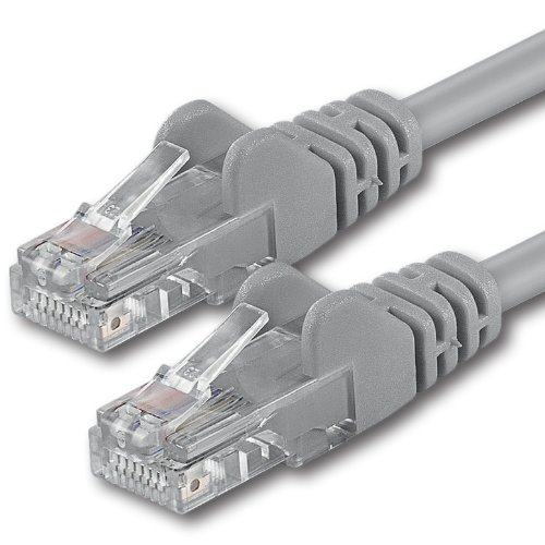 1aTTack.de 10m - grau - 1 Stück - (PACK) - CAT.6 CAT6 Ethernet-Lan-Netzwerk-Kabel 1000Mbit/s Patchkabel von 1aTTack.de