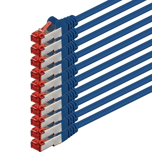 1aTTack.de 10x 10m - Cat 6 Netzwerk-Kabel Patch-Kabel Cat6 RJ45 SFTP - Blau 1aTTack.de 10x 10m - Cat 6 Netzwerk-Kabel Patch-Kabel Cat6 RJ45 SFTP - Blau von 1aTTack.de