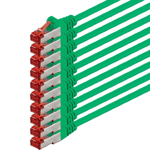 1aTTack.de 10x 10m - Cat 6 Netzwerk-Kabel Patch-Kabel Cat6 RJ45 SFTP - Grün 1aTTack.de 10x 10m - Cat 6 Netzwerk-Kabel Patch-Kabel Cat6 RJ45 SFTP - Grün von 1aTTack.de