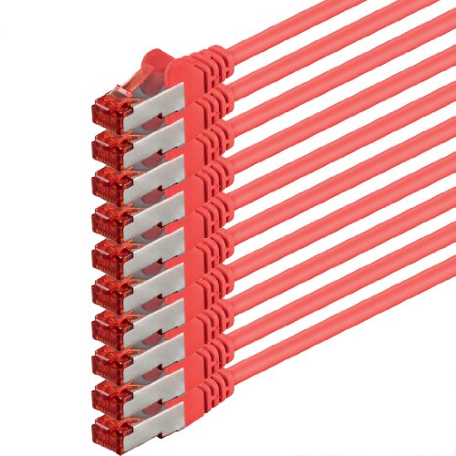 1aTTack.de 10x 10m - Cat 6 Netzwerk-Kabel Patch-Kabel Cat6 RJ45 SFTP - Rot 1aTTack.de 10x 10m - Cat 6 Netzwerk-Kabel Patch-Kabel Cat6 RJ45 SFTP - Rot von 1aTTack.de