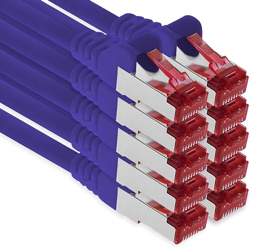 1aTTack.de - 10x 2m CAT6 Patchkabel S/FTP PIMF Schirmung CAT.6 RJ45 Netzwerkkabel Ethernetkabel DSL LAN Router Switch Modem Patchfeld - violett - 10 Stück 1aTTack.de - 10x 2m CAT6 Patchkabel S/FTP PIMF Schirmung CAT.6 RJ45 Netzwerkkabel Ethernetkabel DSL LAN Router Switch Modem Patchfeld - violett - 10 Stück von 1aTTack.de