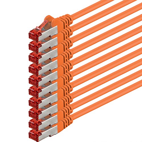 1aTTack.de 10x 3 Meter - Cat 6 Netzwerk-Kabel Patch-Kabel Cat6 RJ45 SFTP - orange 1aTTack.de 10x 3 Meter - Cat 6 Netzwerk-Kabel Patch-Kabel Cat6 RJ45 SFTP - orange von 1aTTack.de