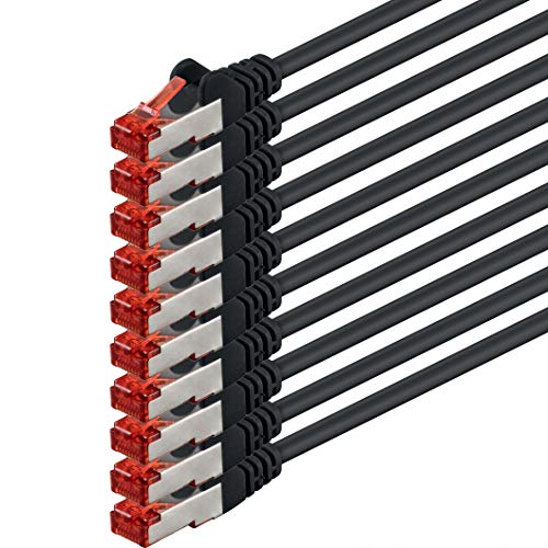1aTTack.de 10x 5m - Cat 6 Netzwerk-Kabel Patch-Kabel Cat6 RJ45 SFTP - Schwarz 1aTTack.de 10x 5m - Cat 6 Netzwerk-Kabel Patch-Kabel Cat6 RJ45 SFTP - Schwarz von 1aTTack.de