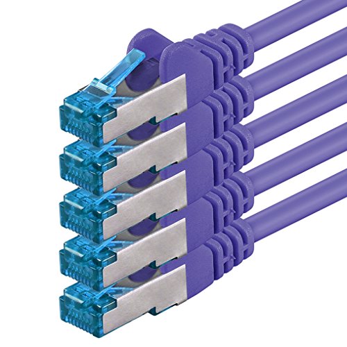 1aTTack.de 1m - CAT6a - Netzwerkkabel violett - 5 Stück CAT 6 A Patchkabel 10000 Mbit s SFTP PIMF 500 MHz kompatibel zu CAT5 CAT6 CAT7 DSL Internet Switch Router 1aTTack.de 1m - CAT6a - Netzwerkkabel violett - 5 Stück CAT 6 A Patchkabel 10000 Mbit s SFTP PIMF 500 MHz kompatibel zu CAT5 CAT6 CAT7 DSL Internet Switch Router von 1aTTack.de