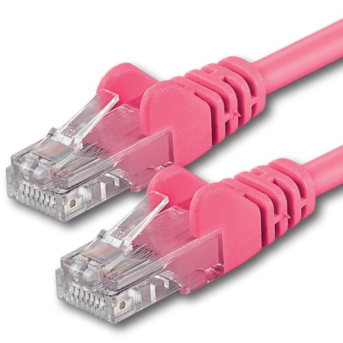 1aTTack.de 1m - Magenta - 1 Stück - CAT.6 CAT6 Ethernet-LAN-Netzwerk-Kabel 1000 Mbit/s Patchkabel von 1aTTack.de
