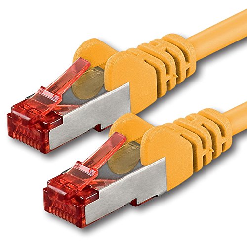 1aTTack.de 1x 0,25m - Cat 6 Netzwerk-Kabel Patch-Kabel Cat6 RJ45 SFTP - Gelb von 1aTTack.de