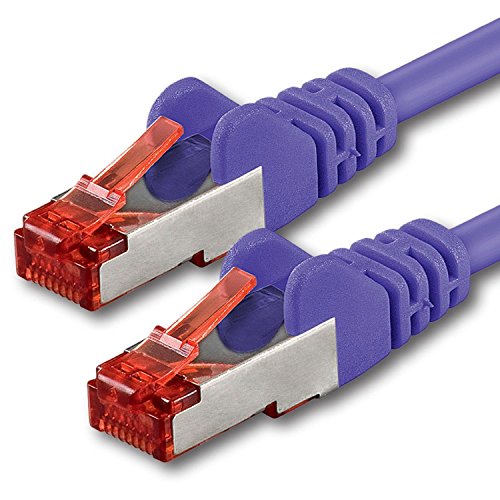 1aTTack.de 1x 0,25m - Cat 6 Netzwerk-Kabel Patch-Kabel Cat6 RJ45 SFTP - violett von 1aTTack.de