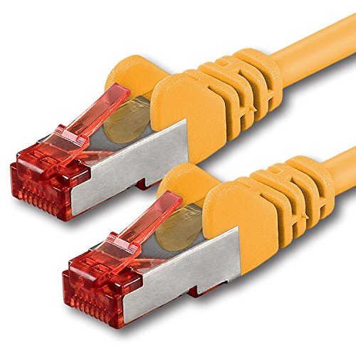 1aTTack.de 1x 0,5m - Cat 6 Netzwerk-Kabel Patch-Kabel Cat6 RJ45 SFTP - Gelb von 1aTTack.de