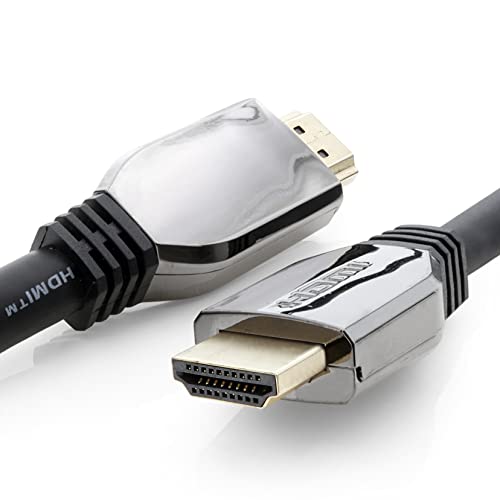 1aTTack.de 1x 1,0m 10K Premium Ultra High Speed HDMI Kabel with Ethernet bis zu 48 Gbit/s für High End Anwendungen - getestet nach HDMI 2.1 Prüfspezifikation - schwarz - 1 Stück von 1aTTack.de