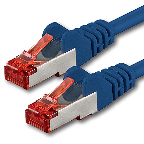 1aTTack.de 1x 10m - Cat 6 Netzwerk-Kabel Patch-Kabel Cat6 RJ45 SFTP - Blau von 1aTTack.de