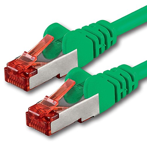 1aTTack.de 1x 10m - Cat 6 Netzwerk-Kabel Patch-Kabel Cat6 RJ45 SFTP - Grün von 1aTTack.de