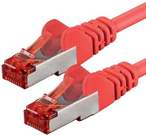 1aTTack.de 1x 10m - Cat 6 Netzwerk-Kabel Patch-Kabel Cat6 RJ45 SFTP - Rot von 1aTTack.de