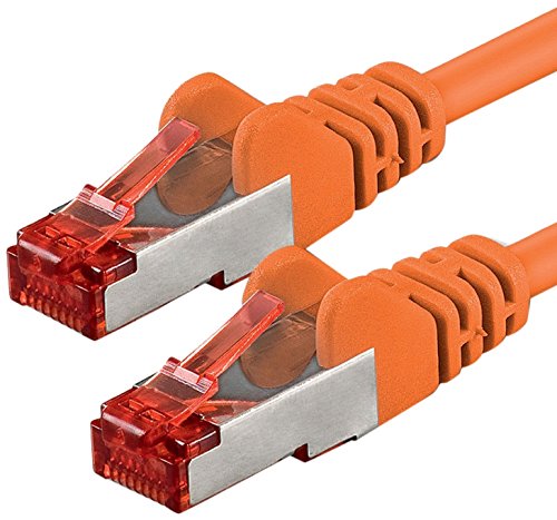 1aTTack.de 1x 10m - Cat 6 Netzwerk-Kabel Patch-Kabel Cat6 RJ45 SFTP - orange von 1aTTack.de