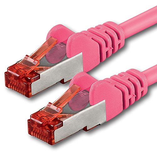 1aTTack.de 1x 2m - Cat 6 Netzwerk-Kabel Patch-Kabel Cat6 RJ45 SFTP - Magenta von 1aTTack.de