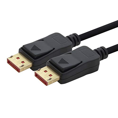 1aTTack.de 2 x DP Kabel 8K 60Hz - 2m - Displayport Kabel, DP 1.4 Bandbreite von max. 32,4 Gbit s 7680 x 4320 60 Hz kompatibel zu 1.3, 1.2, 1.1, HDR10, HDCP 2.2 schwarz von 1aTTack.de