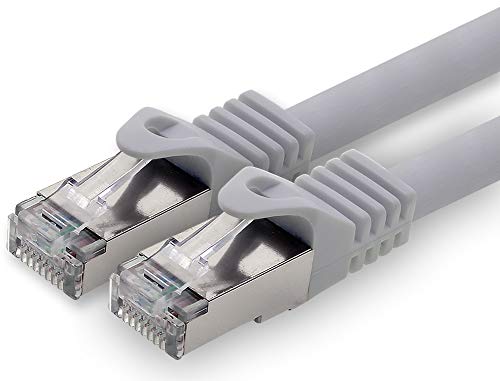 1aTTack.de 3,0m - grau - 1 Stück CAT.7 Netzwerkkabel Patchkabel SFTP PIMF LSZH Gigabit LAN Kabel 10Gb s cat7 Rohkabel mitRJ45 Stecker Cat6a kompatibel zu CAT5 CAT6 cat7 cat8 von 1aTTack.de