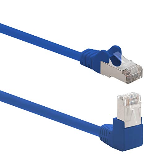 1aTTack.de 366199 Cat.6 Netzwerkkabel Winkel 90 Grad 3,0 m - blau - 1 Stück - Cat6 Patchkabel (SFTP PIMF) 1000Mbit/s Rj 45 Stecker - 1 x 3,0 m Meter blau von 1aTTack.de