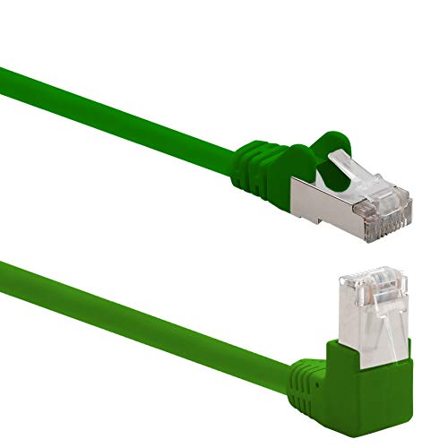 1aTTack.de 366205 Cat.6 Netzwerkkabel Winkel 90 Grad 3,0 m - grün - 1 Stück - Cat6 Patchkabel (SFTP PIMF) 1000Mbit/s Rj 45 Stecker - 1 x 3,0 m Meter grün von 1aTTack.de