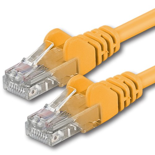 1aTTack.de 3m - gelb - 1 Stück - (PACK) - CAT.6 CAT6 Ethernet-Lan-Netzwerk-Kabel 1000Mbit/s Patchkabel von 1aTTack.de