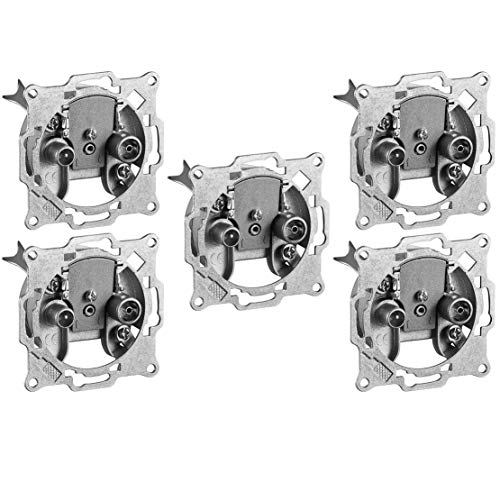 1aTTack.de 5 x Antennendose Satdose Sat Kabel Dose 2-Fach 2-Loch Steckdose Durchgangsdose 10 dB Durchgangsdämpfung 1aTTack.de 5 x Antennendose Satdose Sat Kabel Dose 2-Fach 2-Loch Steckdose Durchgangsdose 10 dB Durchgangsdämpfung von 1aTTack.de