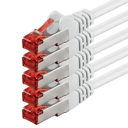 1aTTack.de 5x 10m - Cat 6 Netzwerk-Kabel Patch-Kabel Cat6 RJ45 SFTP - Weiß 1aTTack.de 5x 10m - Cat 6 Netzwerk-Kabel Patch-Kabel Cat6 RJ45 SFTP - Weiß von 1aTTack.de