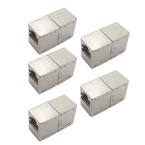 1aTTack.de Cat. 5 Kabelverbinder Kabel Verbinder RJ45 vollmetall geschirmt kompatibel mit Cat5 Cat6 Cat7 Cat8 5 Stück 1aTTack.de Cat. 5 Kabelverbinder Kabel Verbinder RJ45 vollmetall geschirmt kompatibel mit Cat5 Cat6 Cat7 Cat8 5 Stück von 1aTTack.de