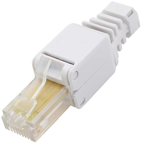 1aTTack.de Cat. 5e werkzeugloser Stecker ungeschirmt AWG 24-26 für Flexible und starre Innenleiter vergoldete Kontakte 1 Stück von 1aTTack.de