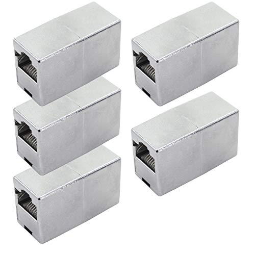 1aTTack.de Cat. 6 Kabelverbinder Cat6 Kabel Verbinder RJ45 metallisiert geschirmt kompatibel mit Cat5 Cat6 Cat7 Cat8 5 Stück 1aTTack.de Cat. 6 Kabelverbinder Cat6 Kabel Verbinder RJ45 metallisiert geschirmt kompatibel mit Cat5 Cat6 Cat7 Cat8 5 Stück von 1aTTack.de