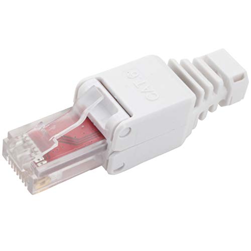 1aTTack.de Cat.6 werkzeugloser Stecker Feldkonfektionierbar für Flexible und starre Innenleiter AWG 23-26 Netzwerkkabel Verlegekabel 1 Stück von 1aTTack.de
